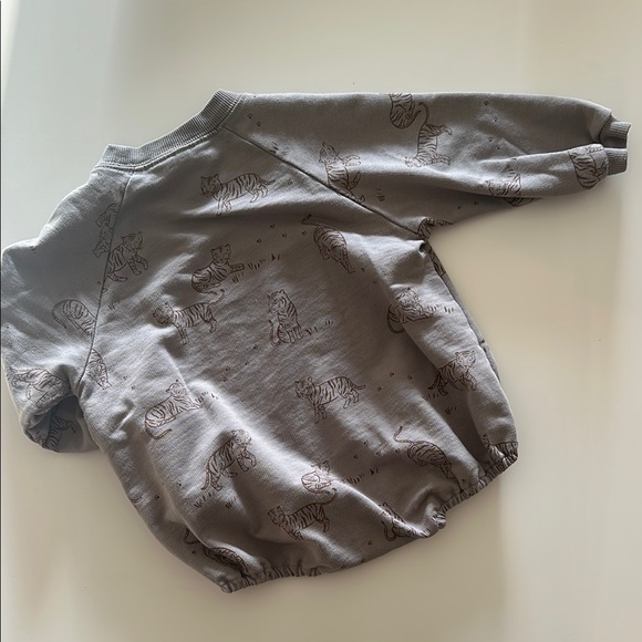 Rylee + Cru Crew Neck Romper - Tiger - Picture 5 of 5